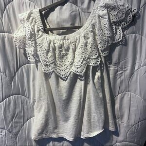 Adorable Fat Face Eyelet Top Shirt